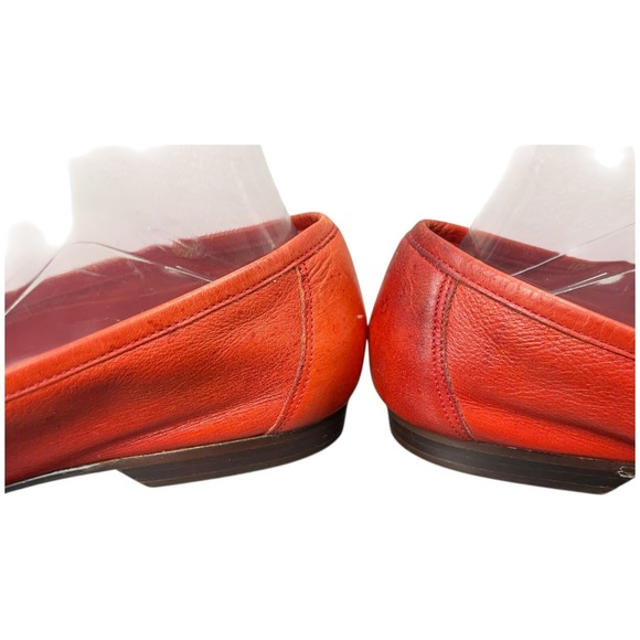 Vintage Pappagallo Penny Loafer Womens 10M Red/Orange  Leather  Casual Preppy - Picture 12 of 16
